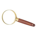 Magnifying Glass in Rosewood Finish w/Gold Accents